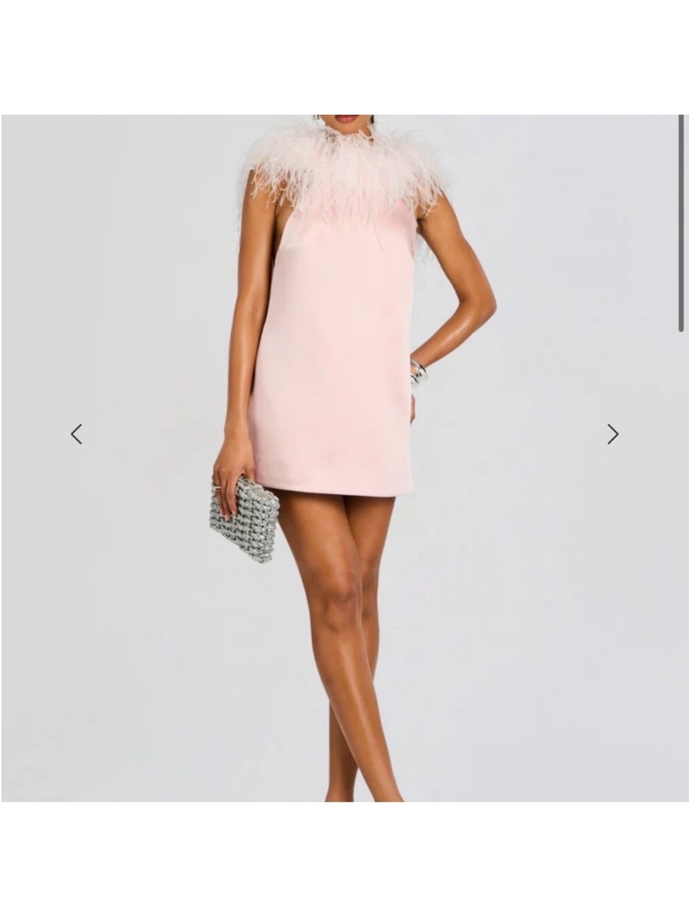 Retrofete Jorie pink feather dress